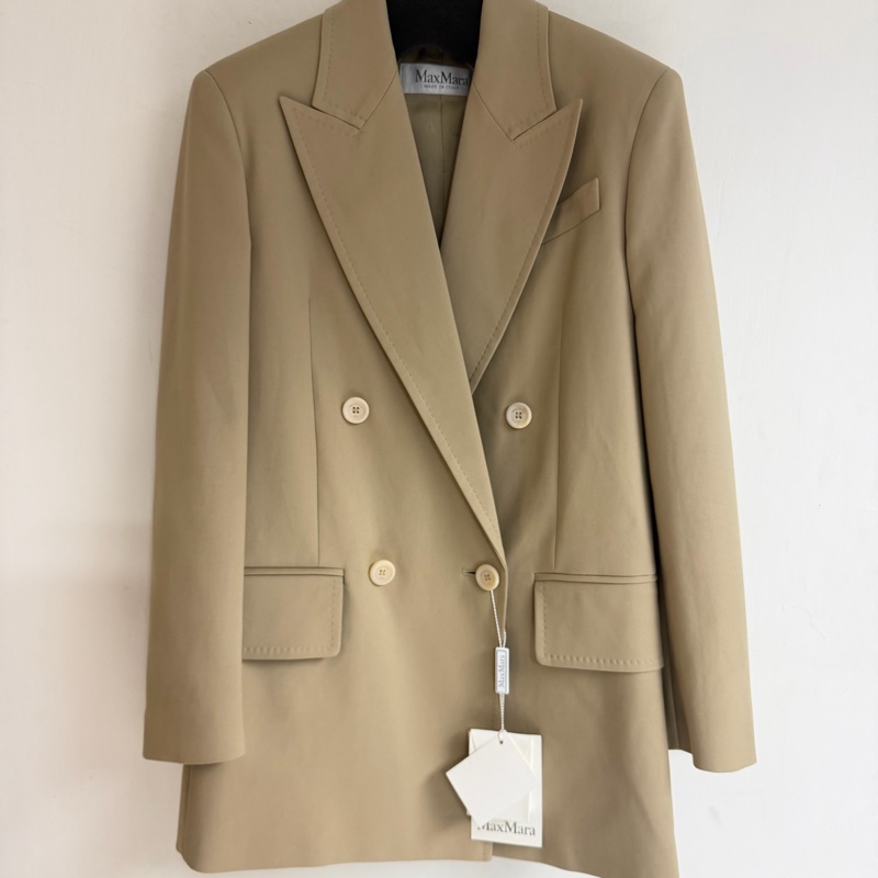 MaxMara -Suez 米色 雙排扣西裝外套 #34 36 38 40-0