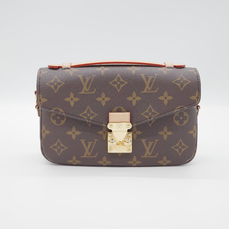 Louis Vuitton 路易威登 Pochette Métis East West 經典 老花 牛皮帆布 斜背包-1