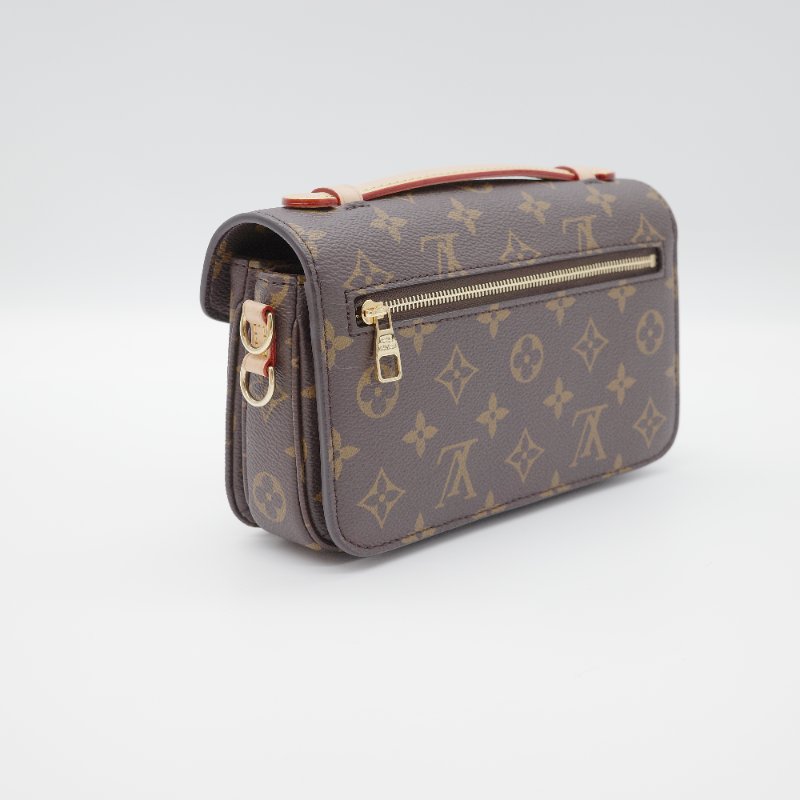 Louis Vuitton 路易威登 Pochette Métis East West 經典 老花 牛皮帆布 斜背包-4
