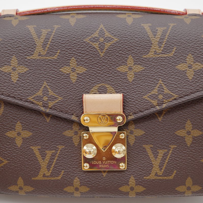 Louis Vuitton 路易威登 Pochette Métis East West 經典 老花 牛皮帆布 斜背包-10