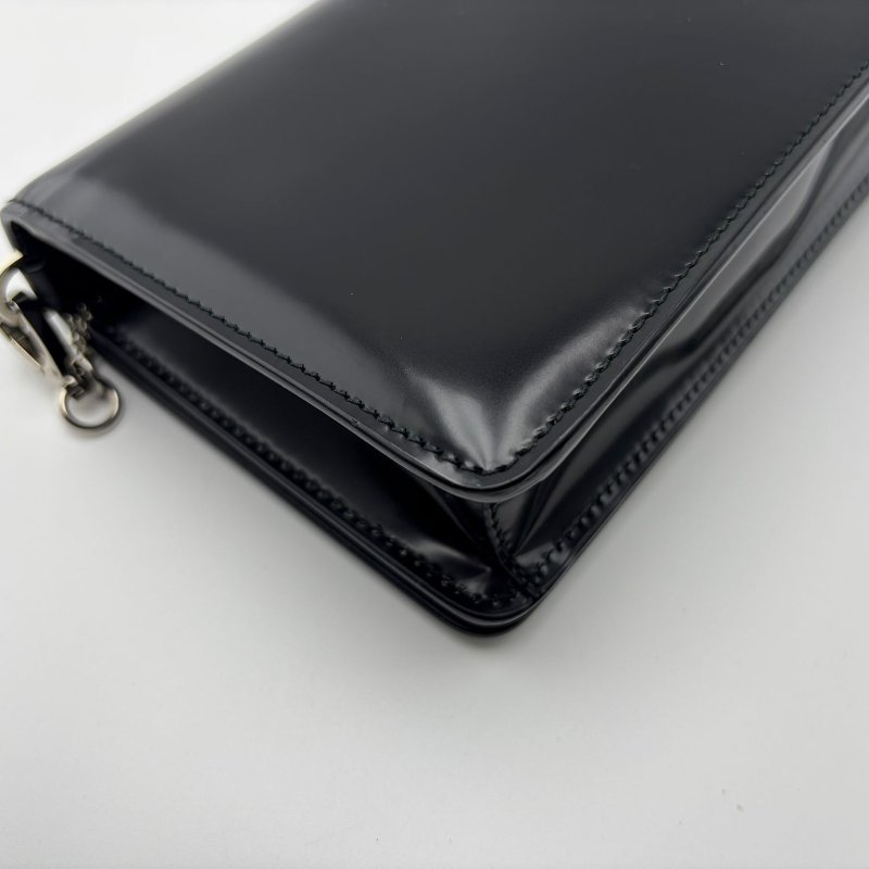 普拉達 亮面皮革鍊條包-14