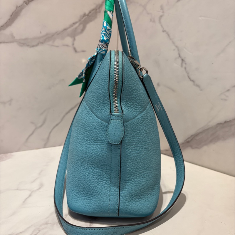 Hermes3P馬卡龍藍銀扣 Bolide 31公分-4