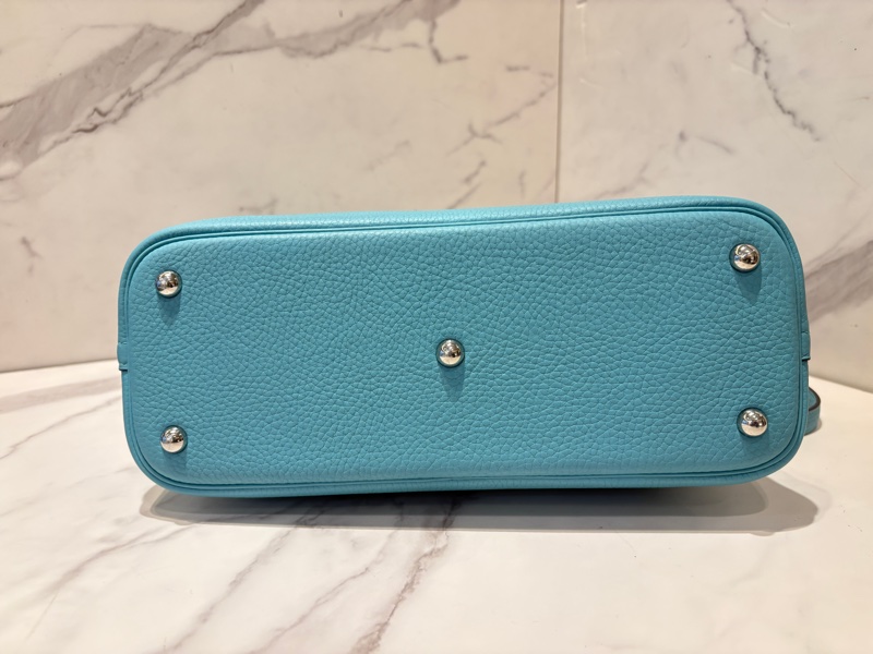 Hermes3P馬卡龍藍銀扣 Bolide 31公分-8