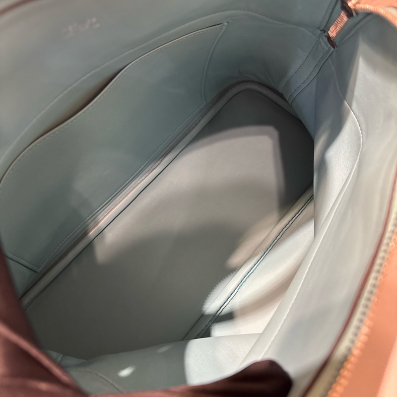 Hermes3P馬卡龍藍銀扣 Bolide 31公分-13