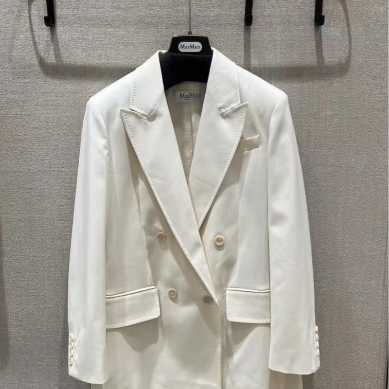 MaxMara -Suez 奶油白 雙排扣西裝外套 #34 36 38 40-1