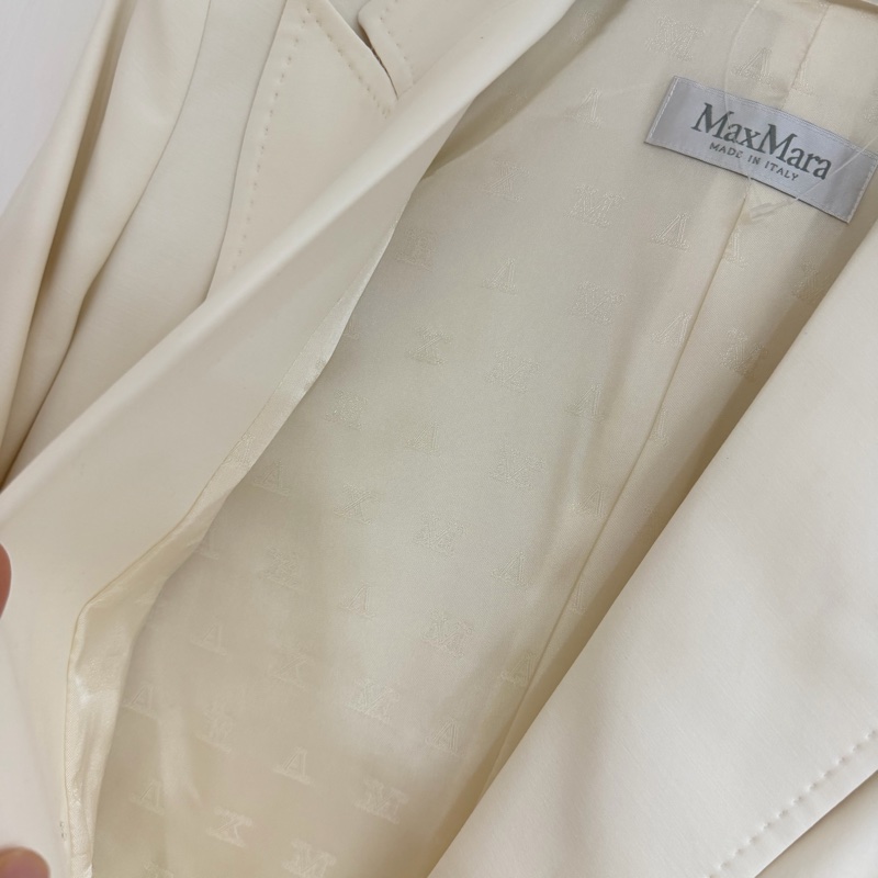 MaxMara -Suez 奶油白 雙排扣西裝外套 #34 36 38 40-3