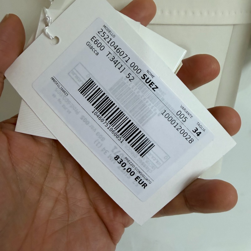 MaxMara -Suez 奶油白 雙排扣西裝外套 #34 36 38 40-4