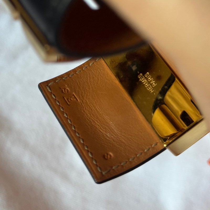 HERMES CDC 寬版卯丁手環（黑/金）-4