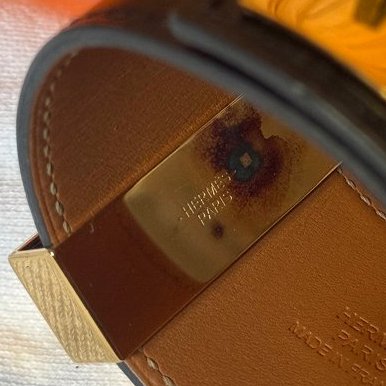 HERMES CDC 寬版卯丁手環（黑/金）-5