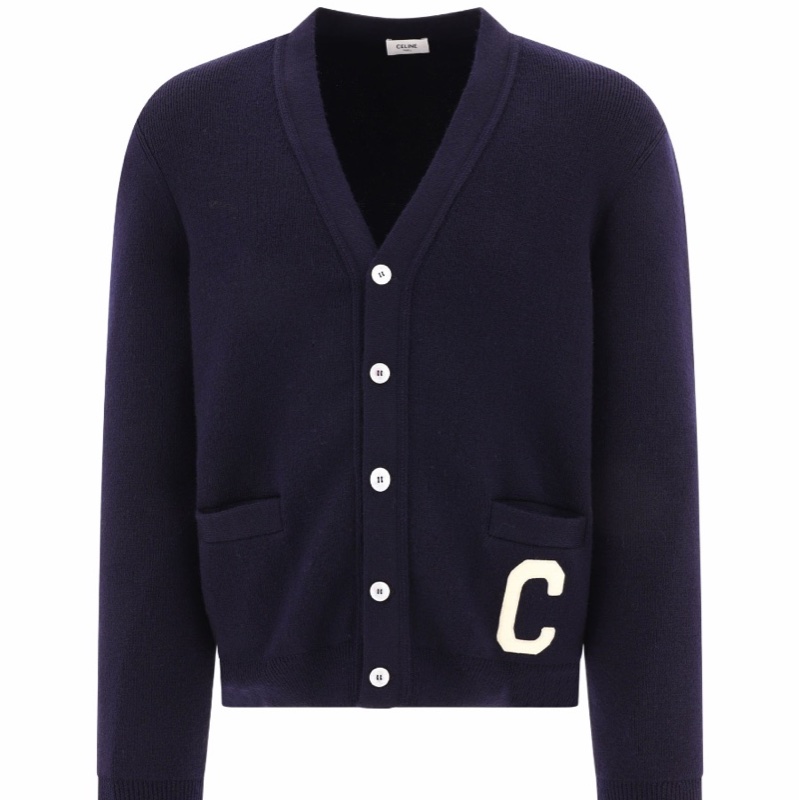 Celine 男士 長袖V領針織開衫S M碼-4