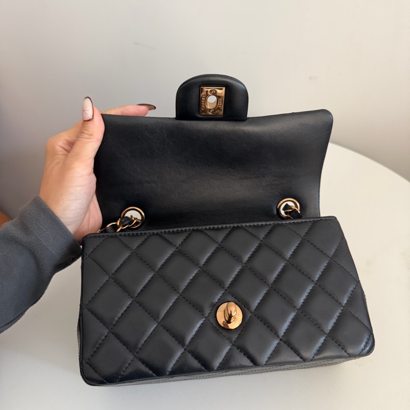 Chanel cf20 cf mini 黑金-7