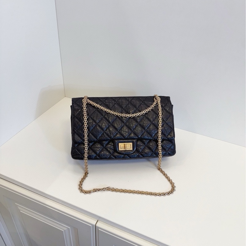 Chanel 經典黑金雙蓋2.55 鏈條包-0