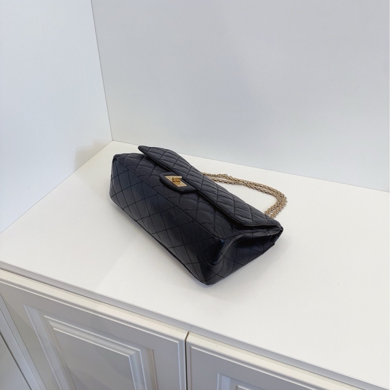 Chanel 經典黑金雙蓋2.55 鏈條包-6