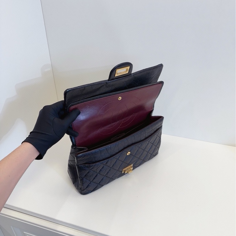 Chanel 經典黑金雙蓋2.55 鏈條包-8