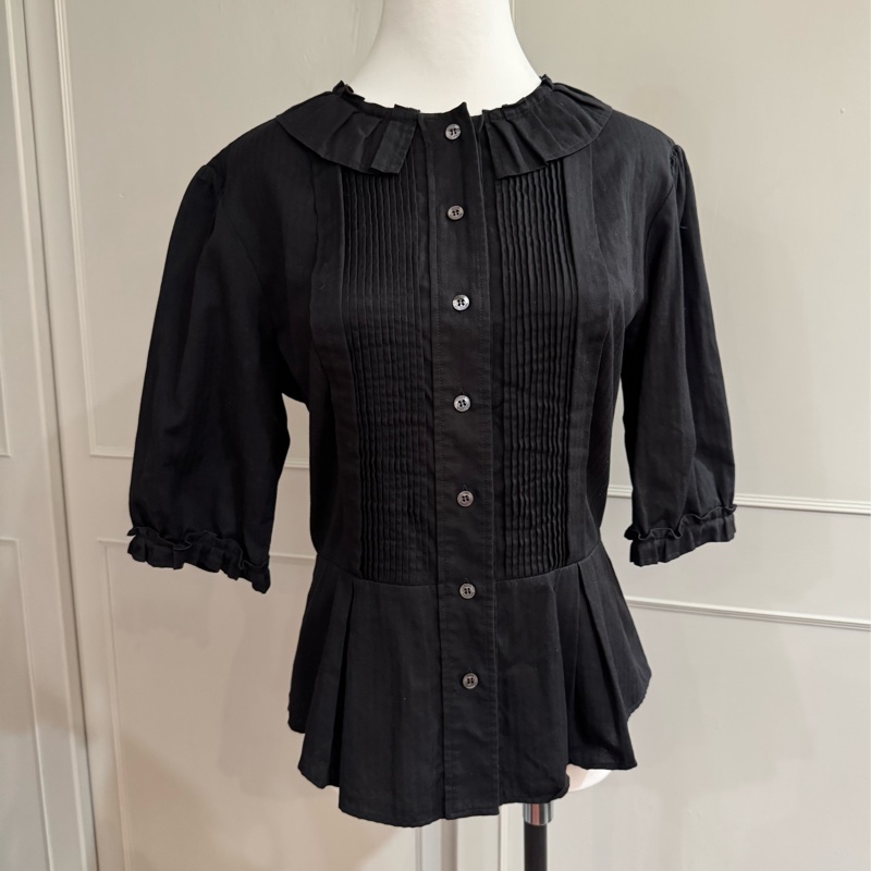 《新歡舊愛》正品LV路易威登黑色五分袖休閒襯衫40(ML)-0