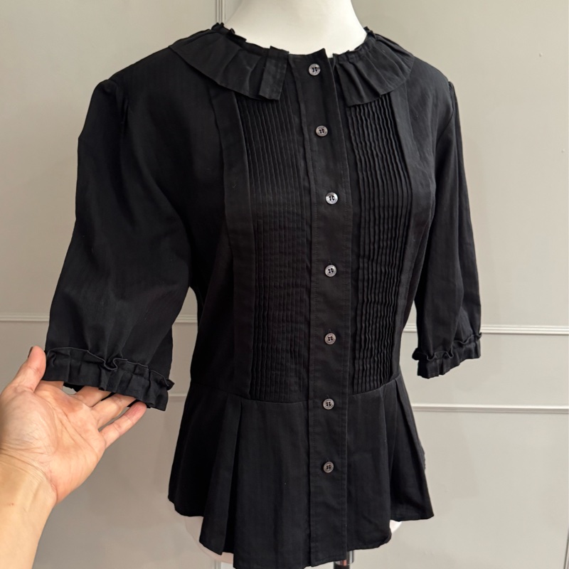 《新歡舊愛》正品LV路易威登黑色五分袖休閒襯衫40(ML)-1
