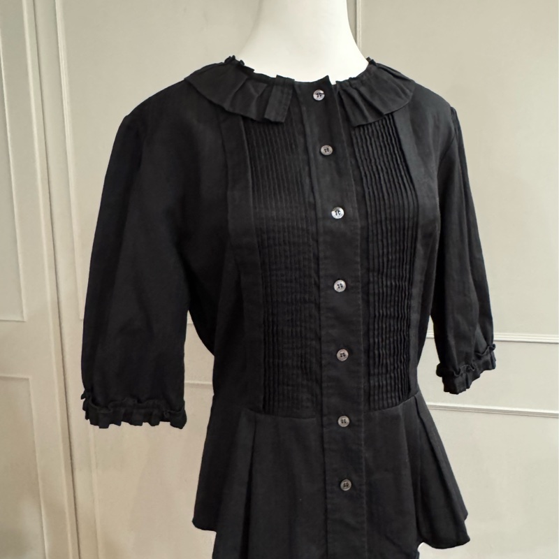 《新歡舊愛》正品LV路易威登黑色五分袖休閒襯衫40(ML)-4