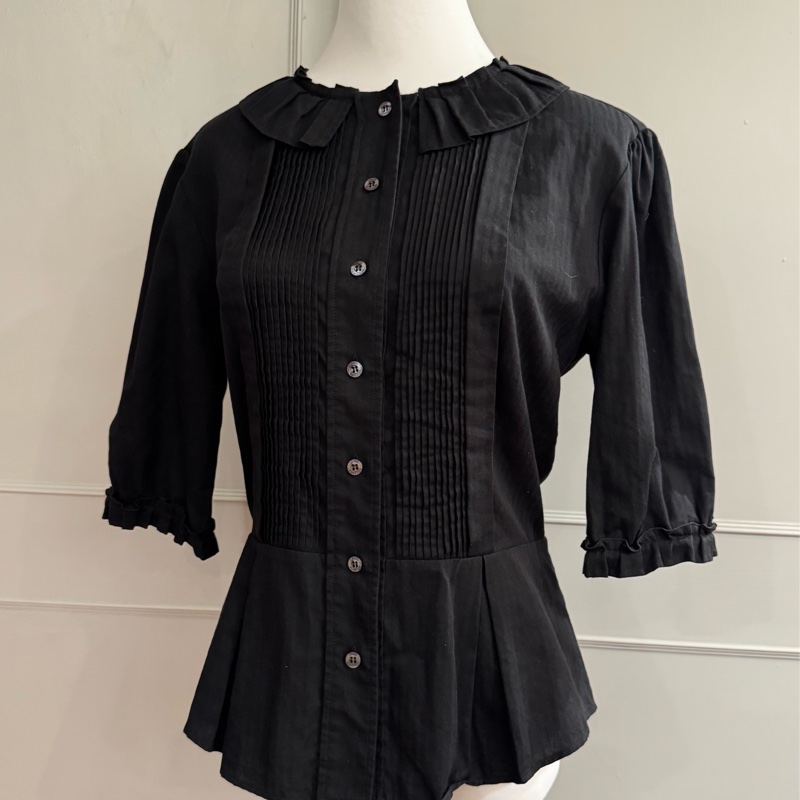 《新歡舊愛》正品LV路易威登黑色五分袖休閒襯衫40(ML)-5