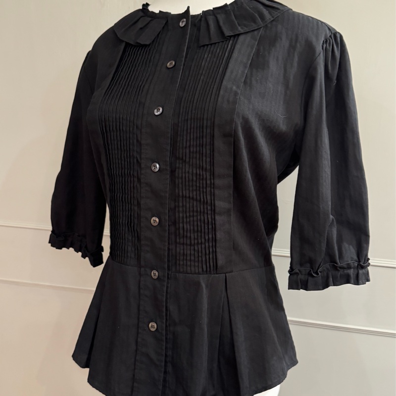 《新歡舊愛》正品LV路易威登黑色五分袖休閒襯衫40(ML)-6