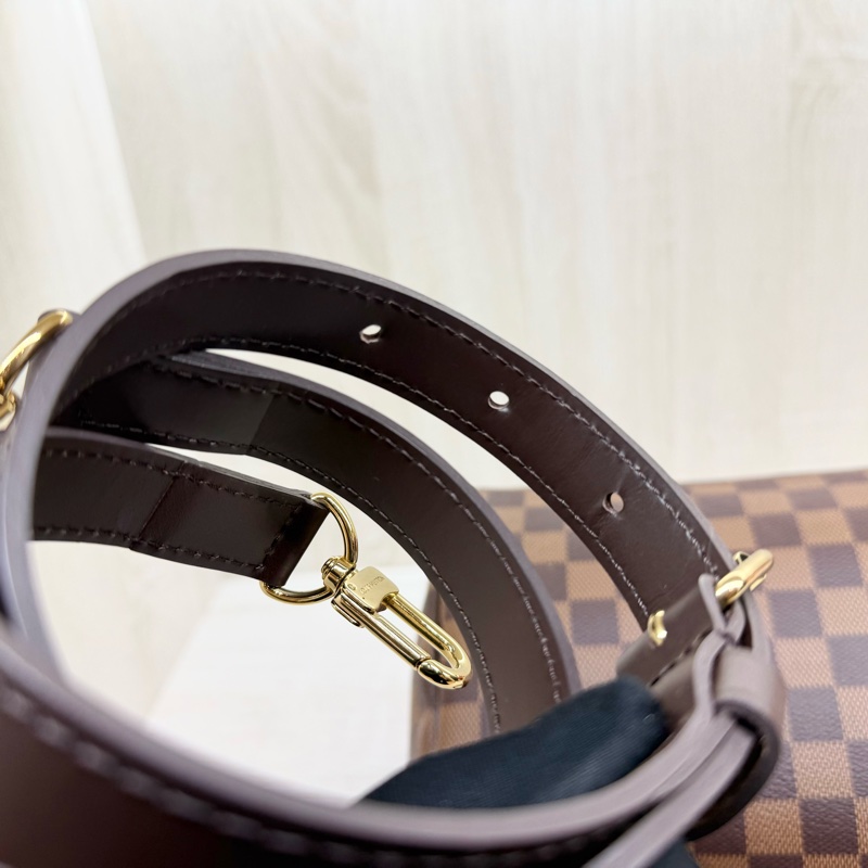 LV棋盤格SPEEDY25背帶款波士頓包N40575-21