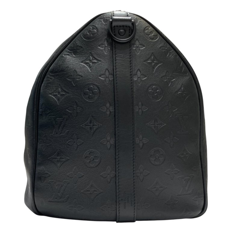 LOUIS VUITTON 路易威登 M44810 KEEPALL BANDAEL 50 旅行袋 老花壓紋皮革 黑色-2
