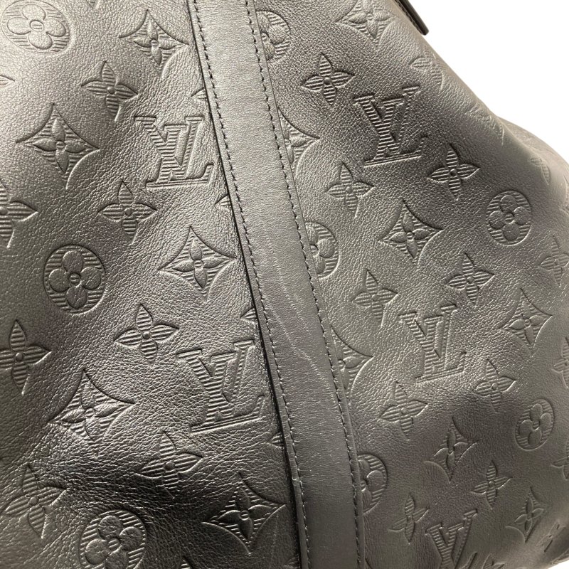 LOUIS VUITTON 路易威登 M44810 KEEPALL BANDAEL 50 旅行袋 老花壓紋皮革 黑色-22