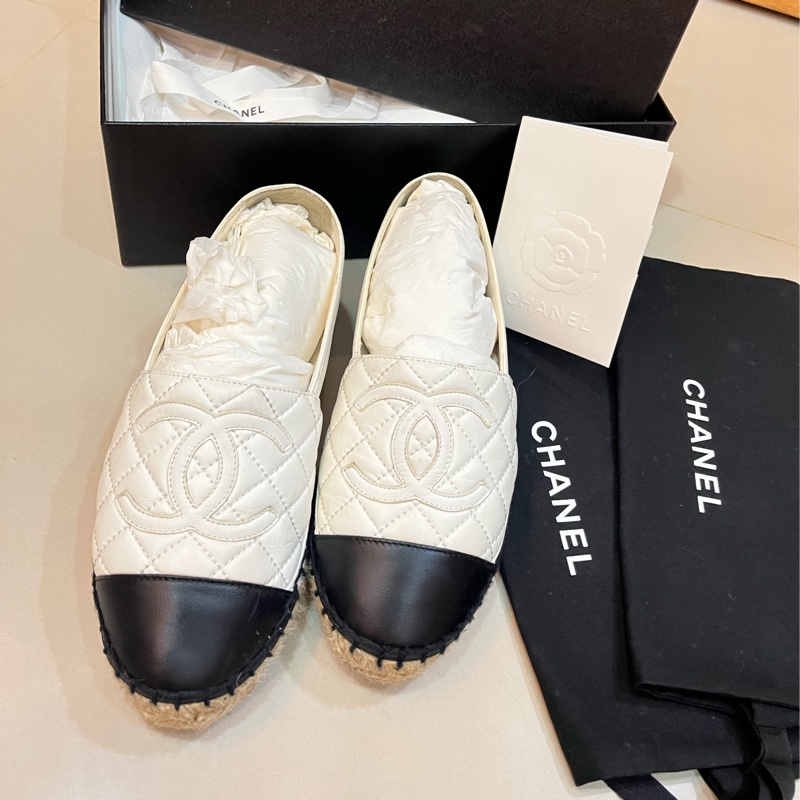 Chanel 經典菱格紋鉛筆鞋 漁夫鞋 小羊皮-0