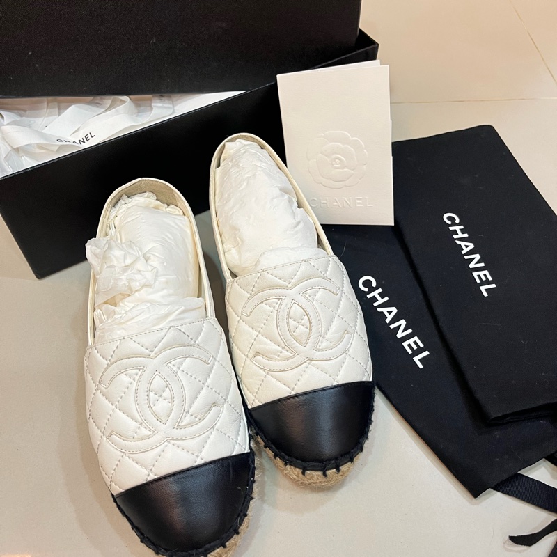Chanel 經典菱格紋鉛筆鞋 漁夫鞋 小羊皮-1
