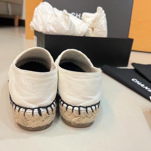 Chanel 經典菱格紋鉛筆鞋 漁夫鞋 小羊皮-11