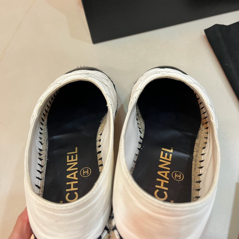 Chanel 經典菱格紋鉛筆鞋 漁夫鞋 小羊皮-12