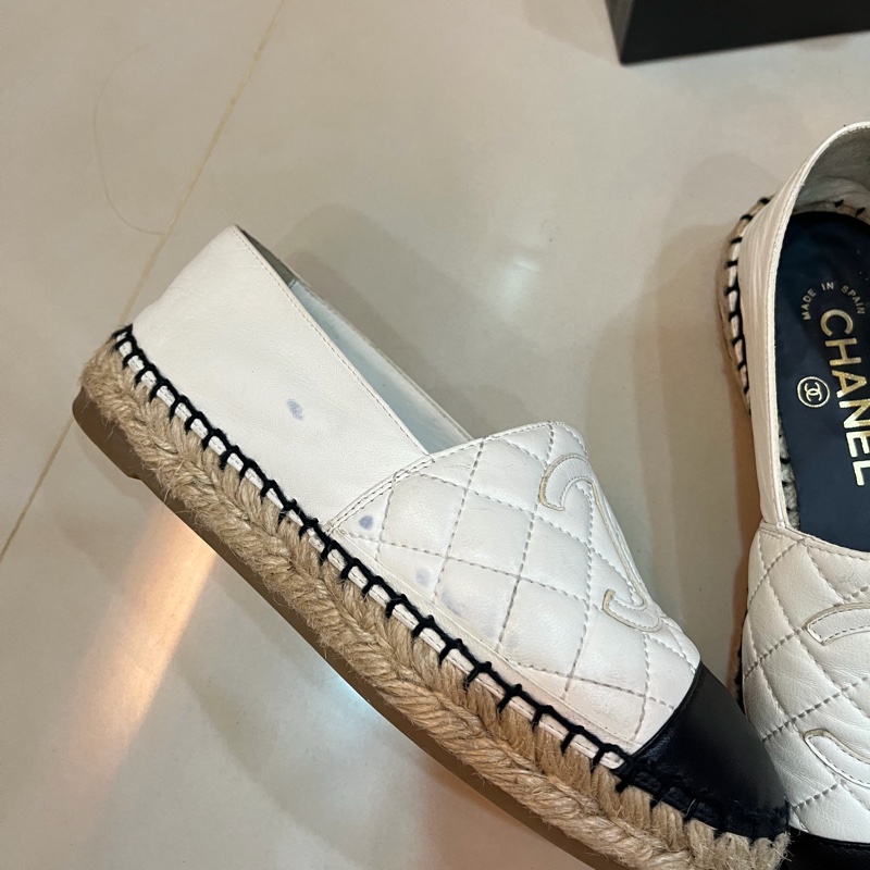 Chanel 經典菱格紋鉛筆鞋 漁夫鞋 小羊皮-16