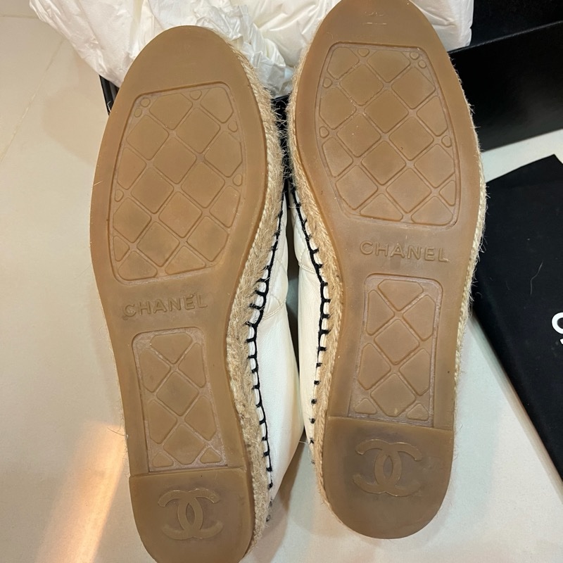 Chanel 經典菱格紋鉛筆鞋 漁夫鞋 小羊皮-17