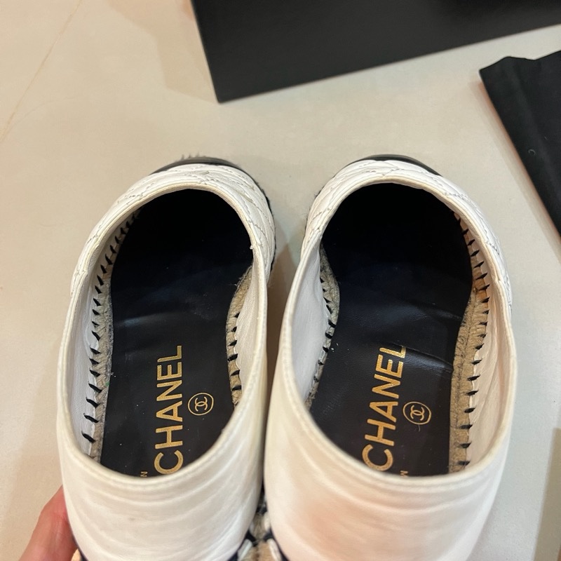 Chanel 經典菱格紋鉛筆鞋 漁夫鞋 小羊皮-18