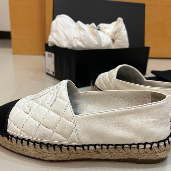 Chanel 經典菱格紋鉛筆鞋 漁夫鞋 小羊皮-19