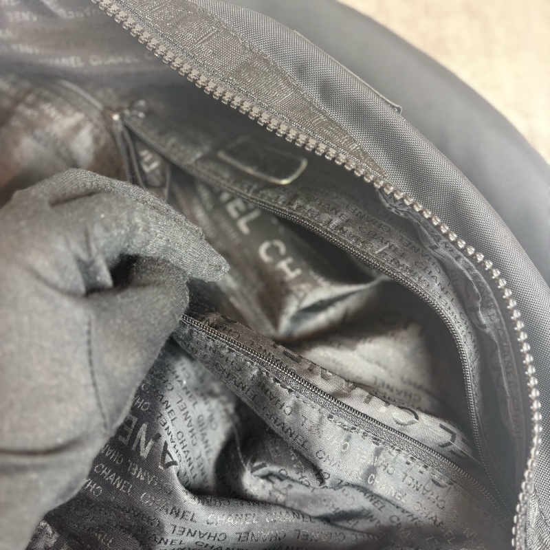 chanel黑色帆布 超大腰包 運動系列 sports 55CM-7