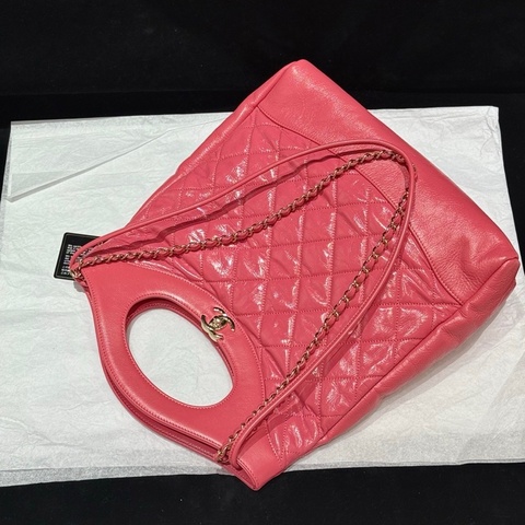 S級 99成新 CHANEL 油蠟皮竪版31bag