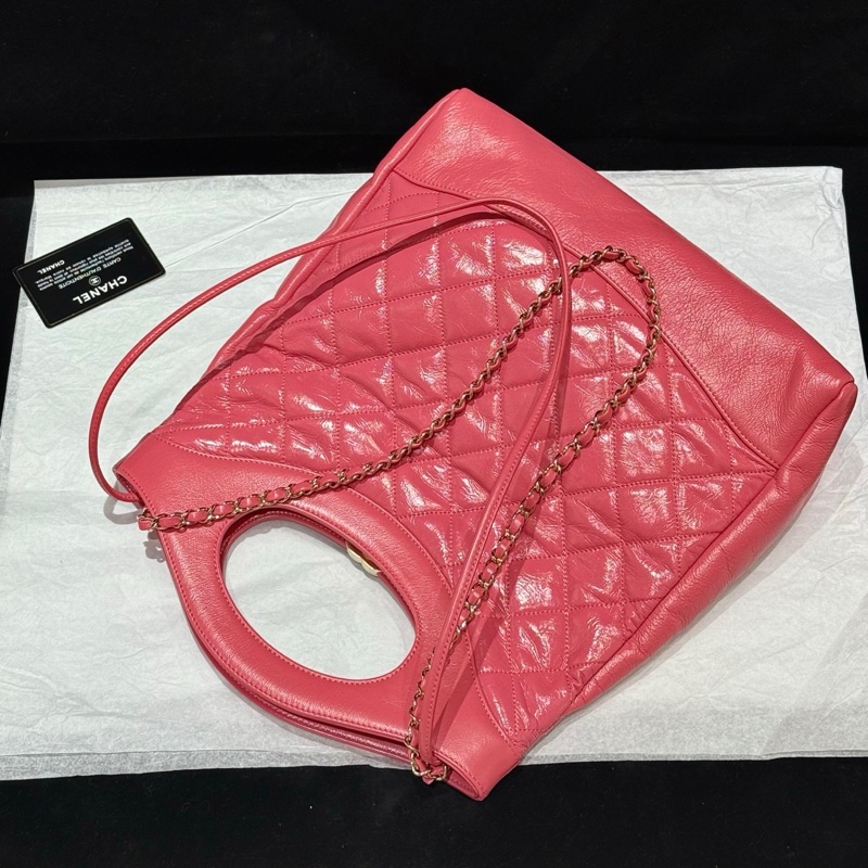 S級 99成新 CHANEL 油蠟皮竪版31bag-1