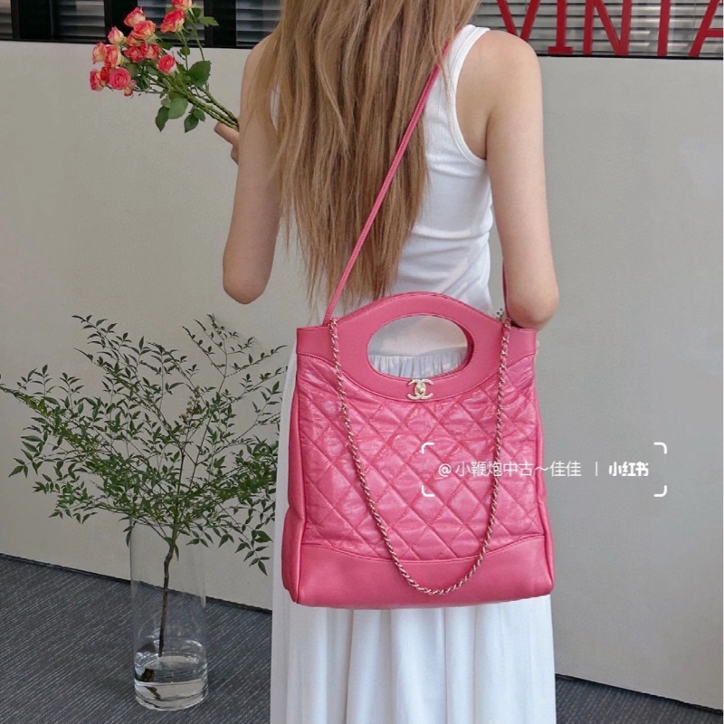 S級 99成新 CHANEL 油蠟皮竪版31bag-4