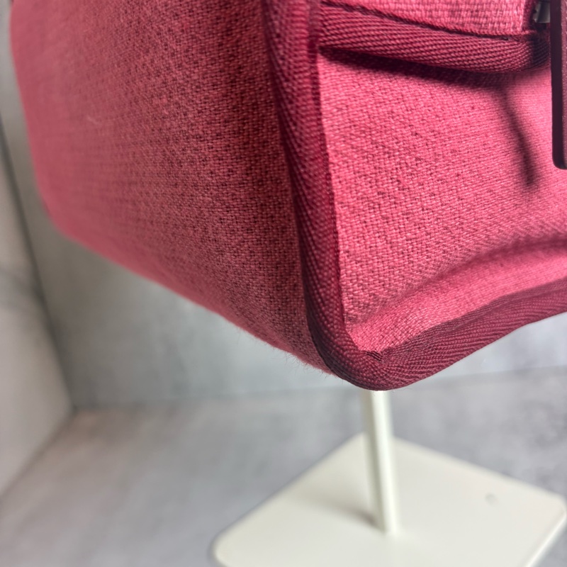 chanel 紅色帆布沙灘包 27x16x11CM-8