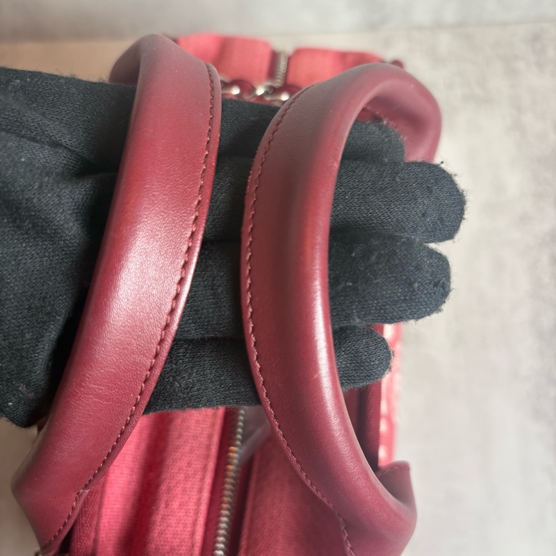 chanel 紅色帆布沙灘包 27x16x11CM-16