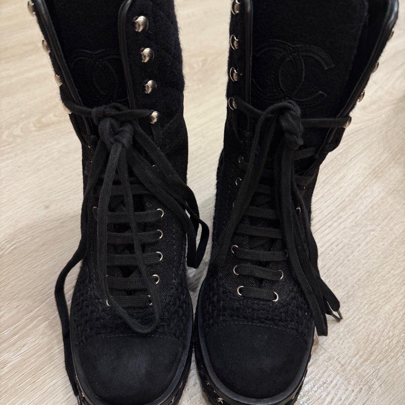 Chanel 編織皮靴 36號-2