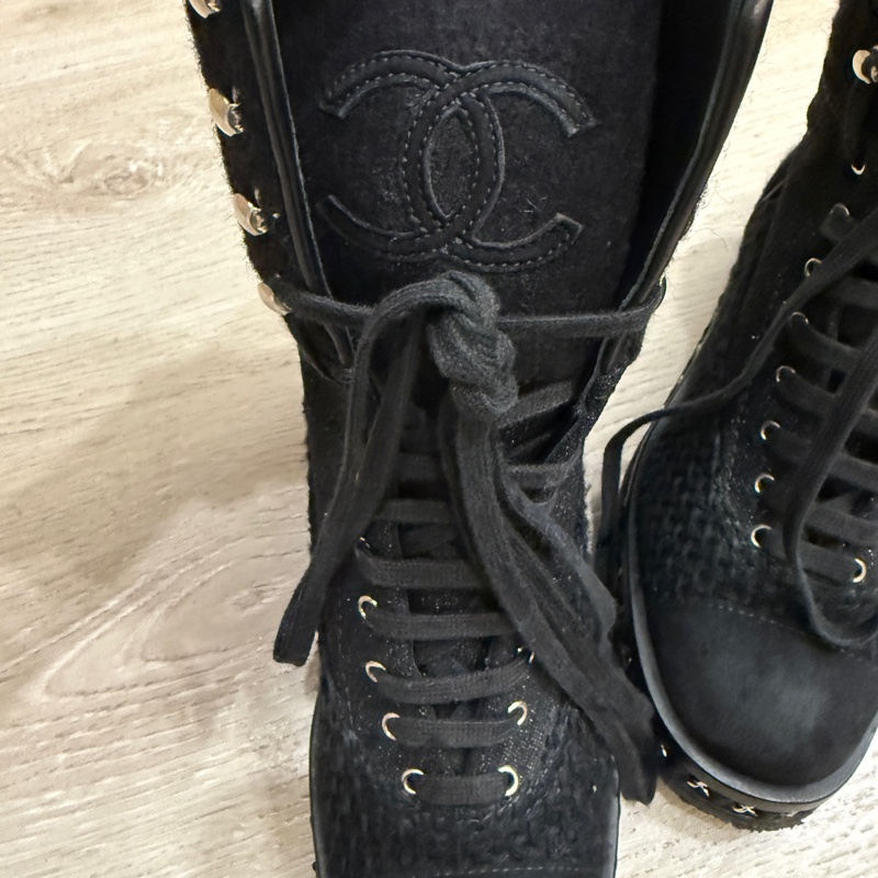 Chanel 編織皮靴 36號-3
