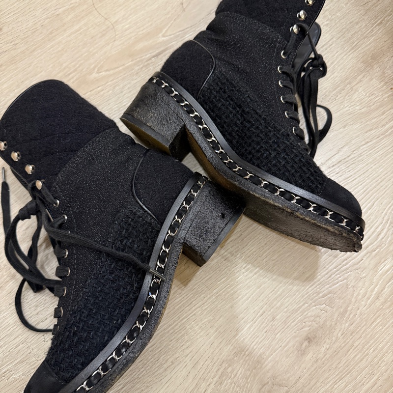 Chanel 編織皮靴 36號-5