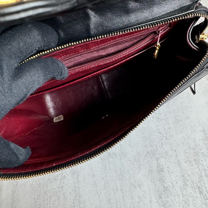 chanel黑色vintage 後背包 25x24x8CM-22