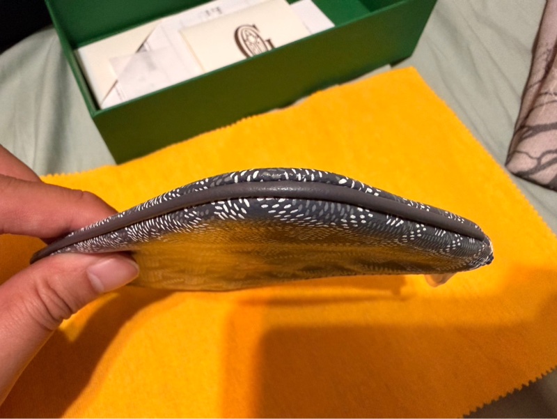 Goyard 全新未使用拉鍊零錢包（灰）-3