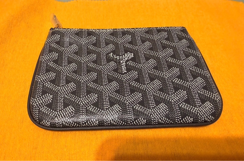 Goyard 全新未使用拉鍊零錢包（灰）-5