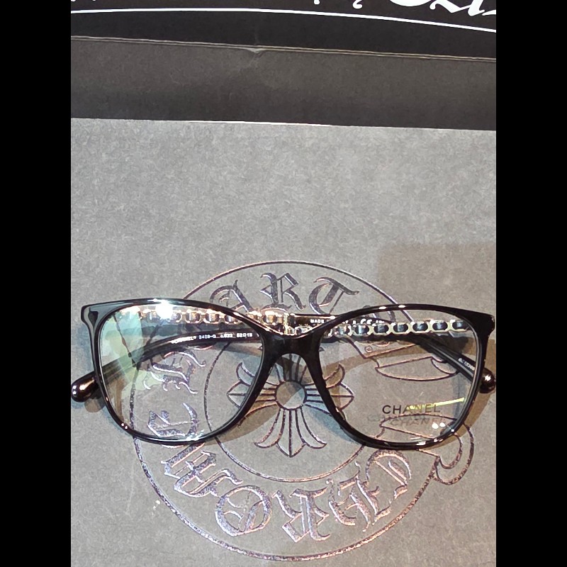 CHANEL 香奈兒 3408-Q C.622 金鍊鏡腳眼鏡｜趙露思同款｜精品黑框鏡框｜杰瑪眼鏡-2