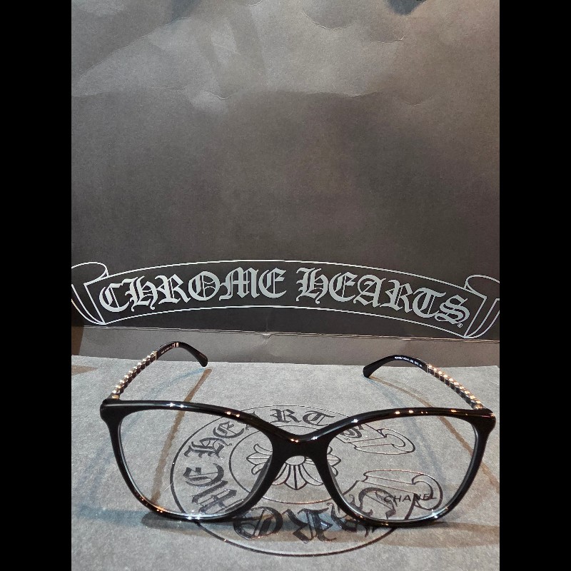 CHANEL 香奈兒 3408-Q C.622 金鍊鏡腳眼鏡｜趙露思同款｜精品黑框鏡框｜杰瑪眼鏡-9