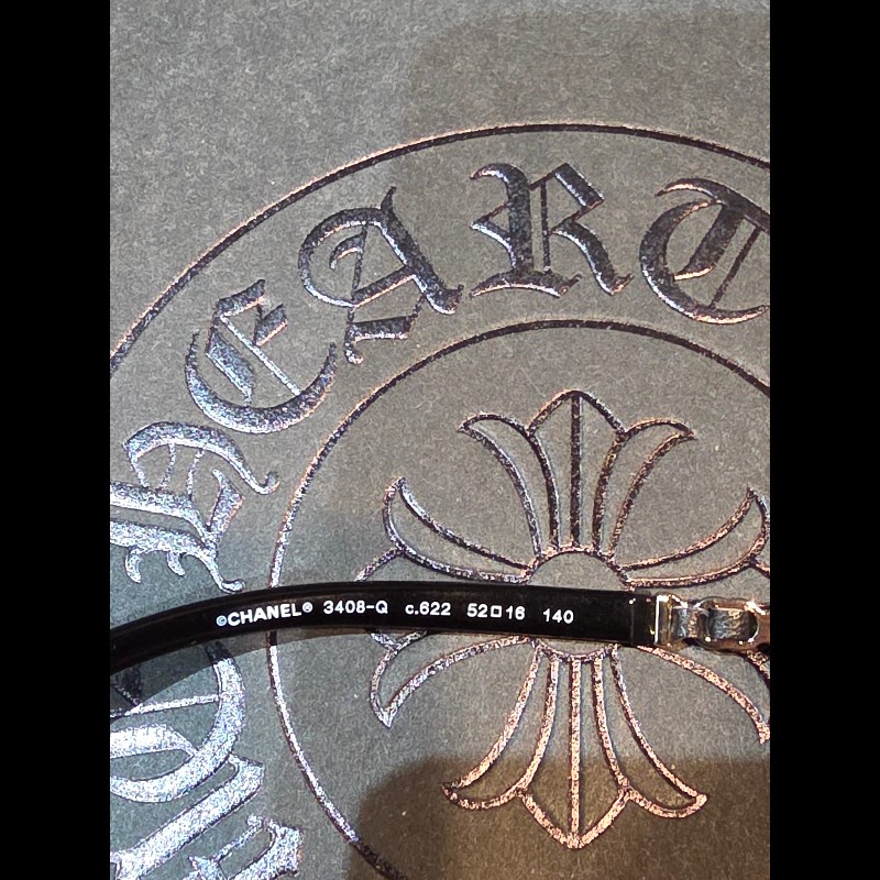 CHANEL 香奈兒 3408-Q C.622 金鍊鏡腳眼鏡｜趙露思同款｜精品黑框鏡框｜杰瑪眼鏡-12