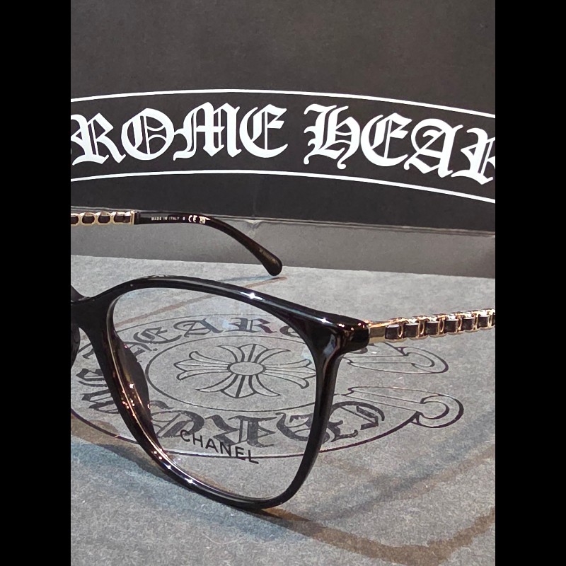 CHANEL 香奈兒 3408-Q C.622 金鍊鏡腳眼鏡｜趙露思同款｜精品黑框鏡框｜杰瑪眼鏡-13